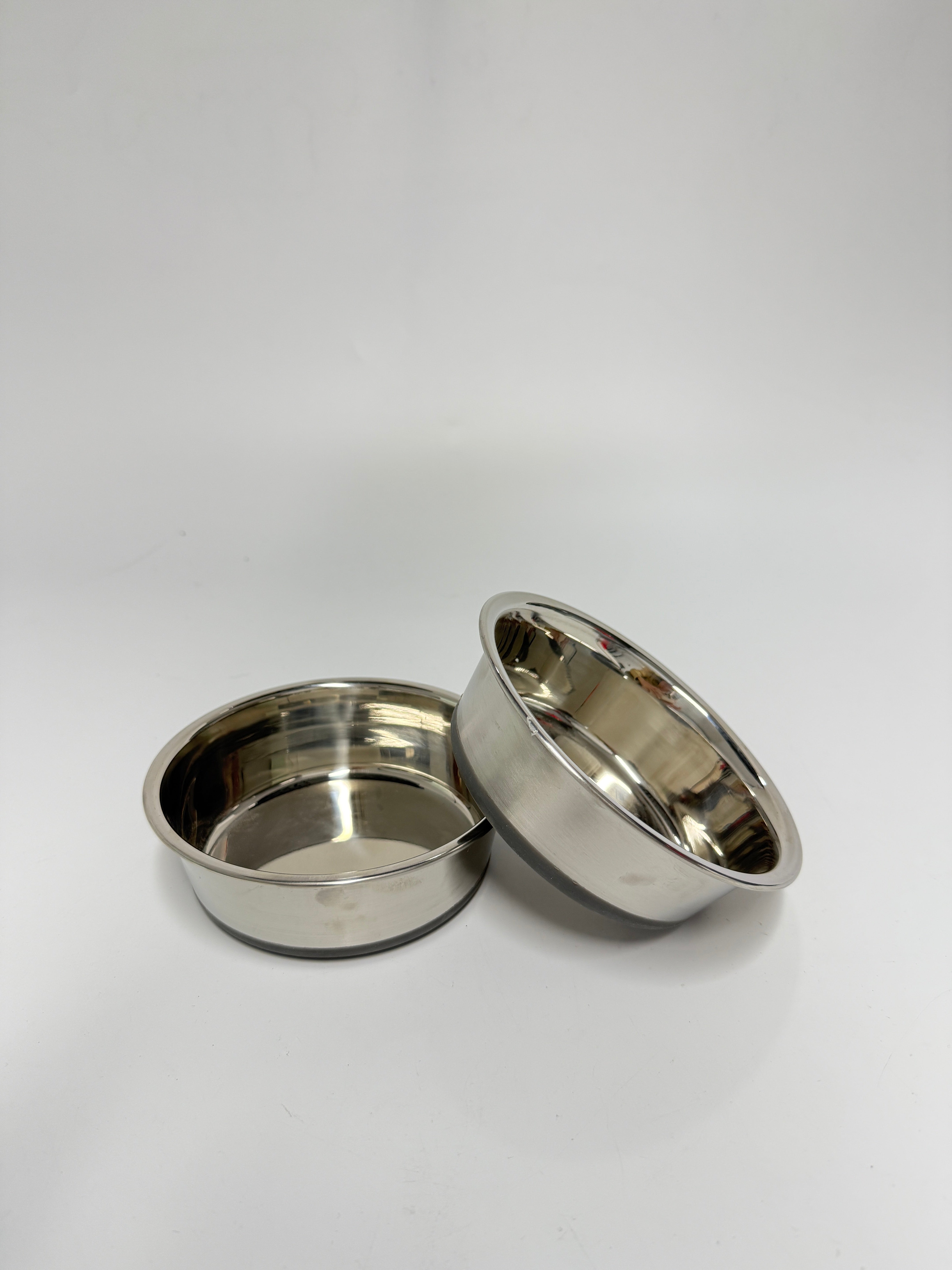 Taglory Pet Feeding and Drinking Bowls 2 Cup Stainless Steel Dog Bowls Set of 2, Extra Thick Metal Dog Bowl for Cats and Puppies, 17oz, Black