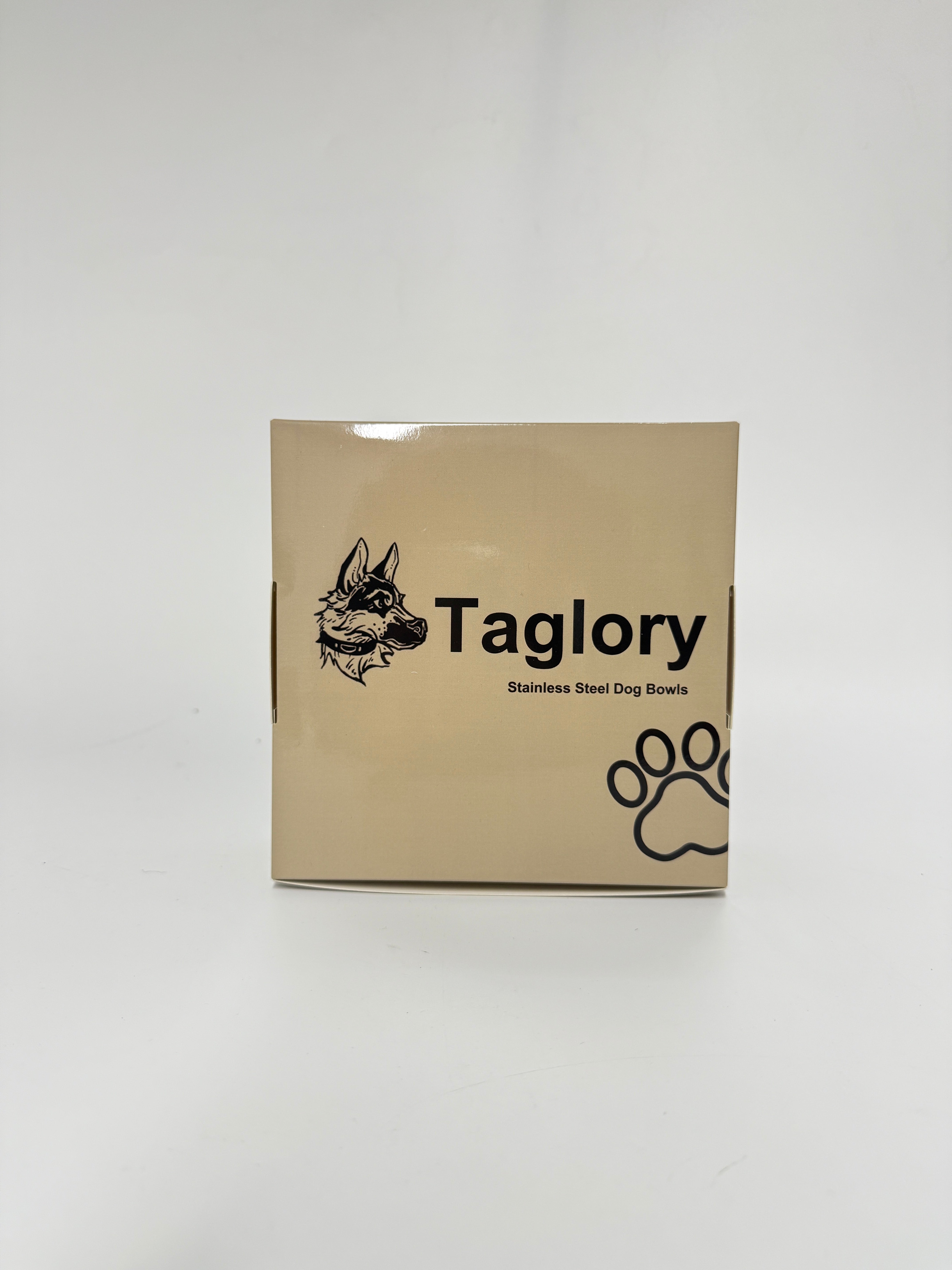 Taglory Pet Feeding and Drinking Bowls 2 Cup Stainless Steel Dog Bowls Set of 2, Extra Thick Metal Dog Bowl for Cats and Puppies, 17oz, Black