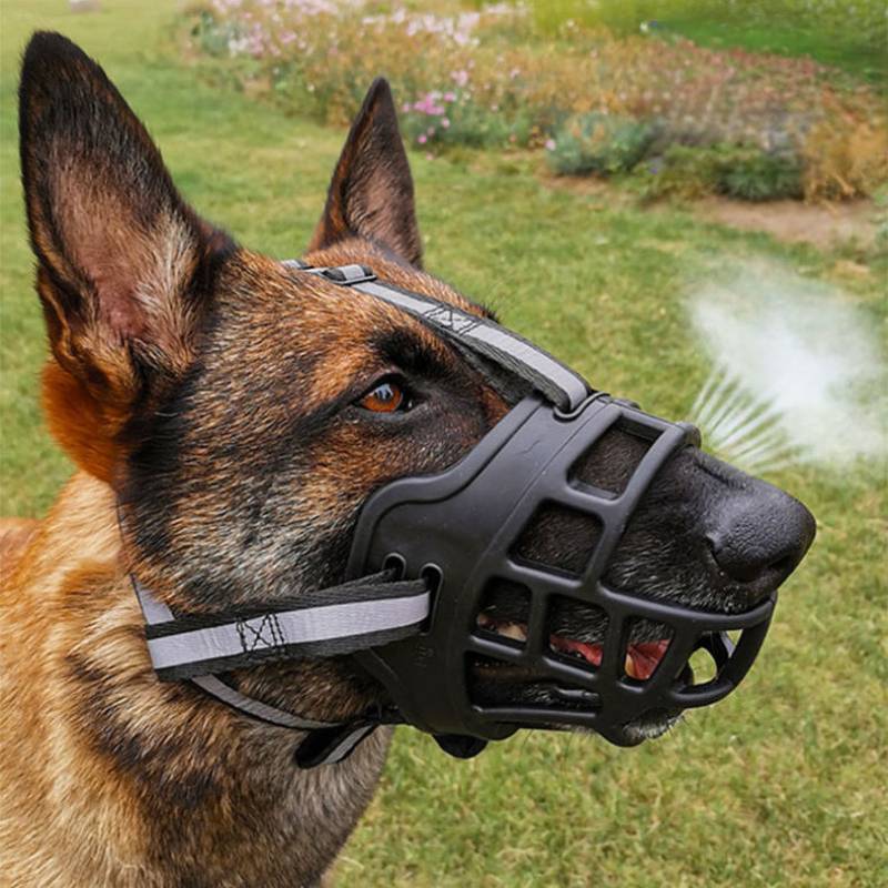 Taglory Adjustable Dog Muzzle Chewing Mask Breathable Dog Mouth Muzzle