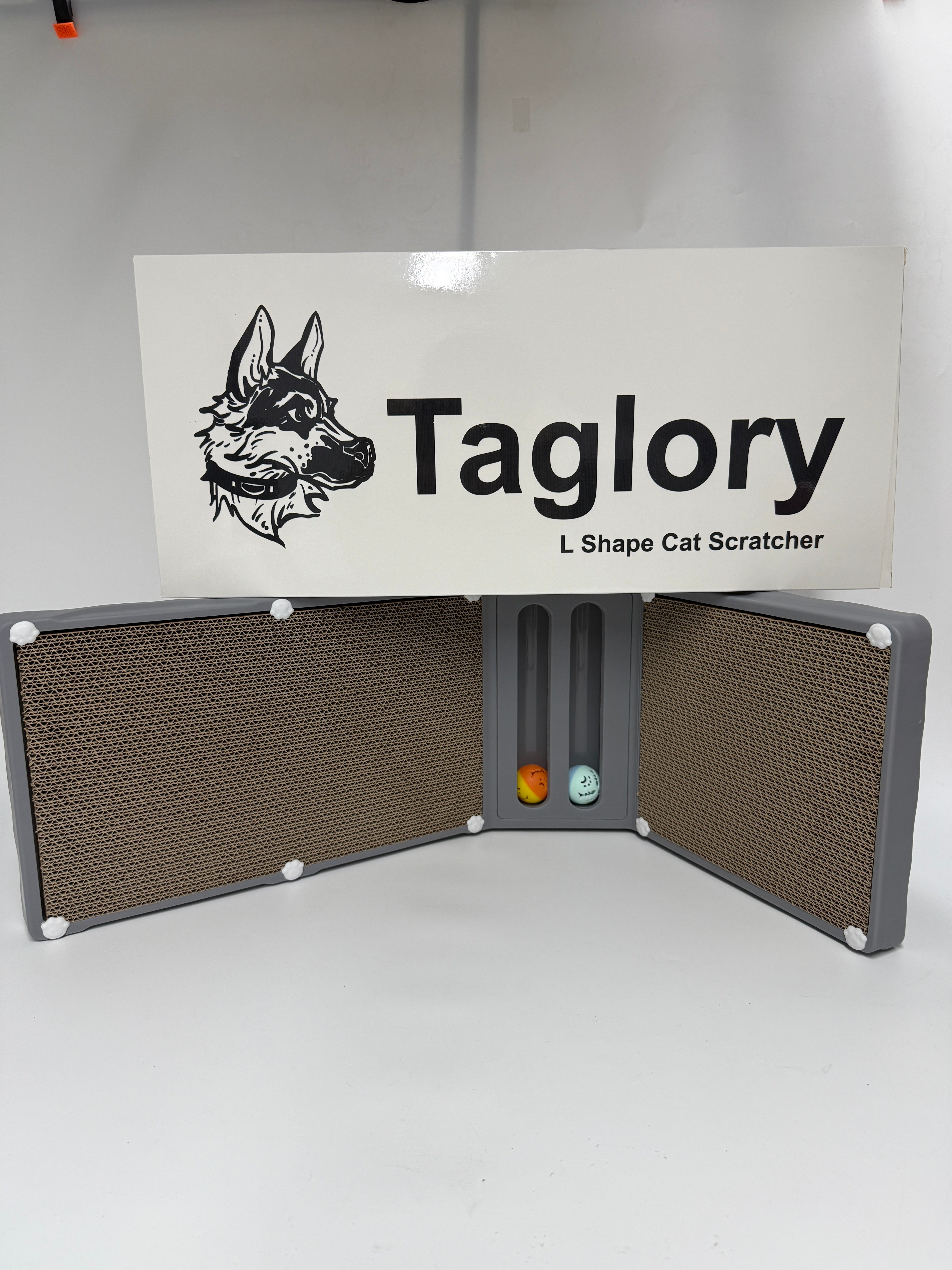 Taglory Cat Scratching Pads 3-in-1 Cat Scratcher, Durable Multi-Function Cat Scratching Post with Interactive Toys, Saves Furniture, Interactive Play & Space-Saving Design