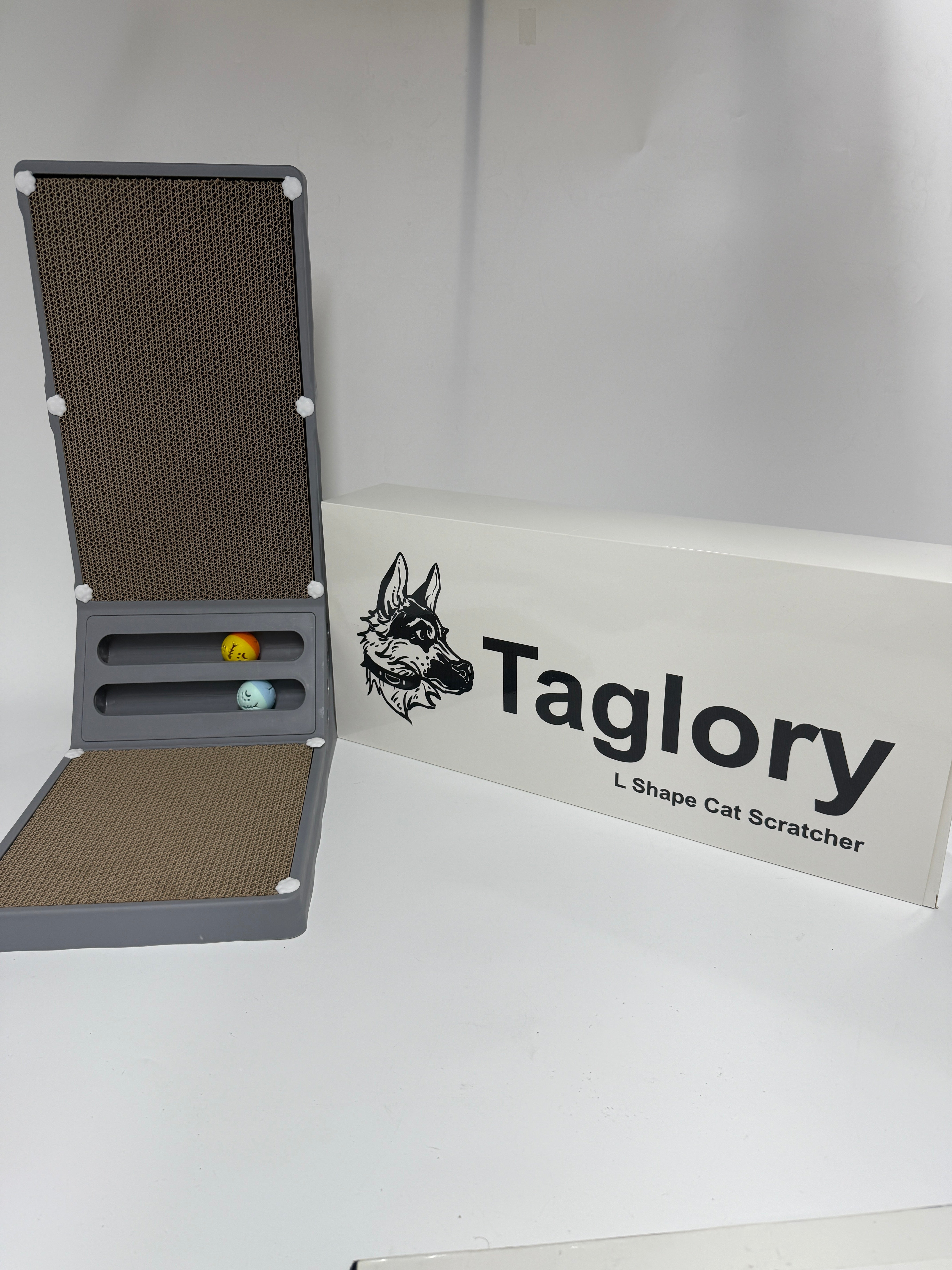 Taglory Cat Scratching Pads 3-in-1 Cat Scratcher, Durable Multi-Function Cat Scratching Post with Interactive Toys, Saves Furniture, Interactive Play & Space-Saving Design